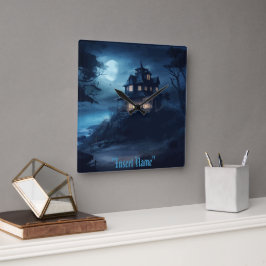 海エッジマナー スクエア壁時計