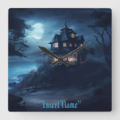 海エッジマナー スクエア壁時計 (正面)