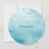 海エレガントの水彩下のスクリプ結婚ト 招待状 (裏面)