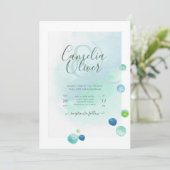 海エレガントガラス水の色ボホの結婚Invitati 招待状 (スタンド正面)