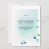 海エレガントガラス水の色ボホの結婚Invitati 招待状 (裏面)