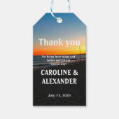 海エレガントサンセットコーストビーチ熱帯夏 ギフトタグ (正面)