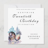 海エレガントシーセルナイサプライズ誕生日パーティー 招待状 (正面)