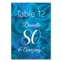 海エレガントブルー80と素晴らしい誕生日パーティー テーブルナンバー