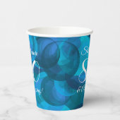 海エレガントブルー80と素晴らしい誕生日パーティー 紙コップ (左)