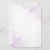 海エレガント水カラー金ゴールドグリッターベビーシャワー 招待状 (裏面)