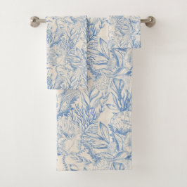 海エレガント緑色のキャンバス バスタオルセット