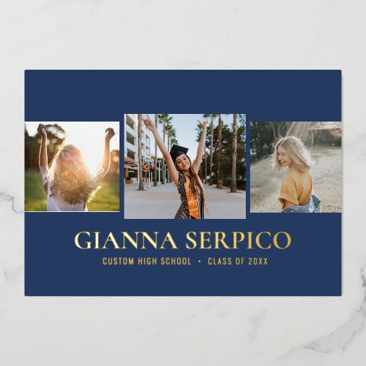 海エレガント軍大学院名フォイル招待状 箔招待状 (正面)