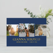 海エレガント軍大学院名フォイル招待状 箔招待状 (立ち正面)