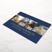 海エレガント軍大学院名フォイル招待状 箔招待状 (回転した状態)