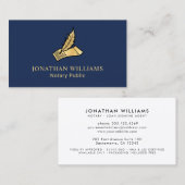 海エレガント軍・金ゴールド公証人名刺 名刺 (正面/裏面)