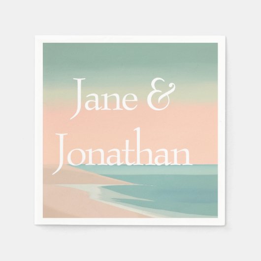 海エレガント辺 スタンダードカクテルナプキン (正面)