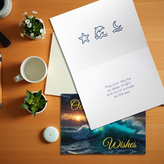 海オブウィッシュストーミーシーアットドーン誕生日 カード