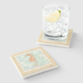 海オレンジシーホース ストーンコースター (横)