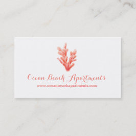 海オレンジ色の白い泡 名刺