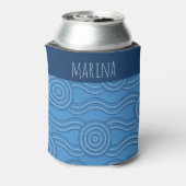 海カスタマイズ可能な名前Australian Dreamtime 缶クーラー (缶裏面)