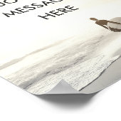 海カスタムサンセットサーファー引用文ポスター ポスター (角)