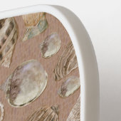 海カスタムシーシェルズウォームサンド ピックルボールラケット (左詳細)