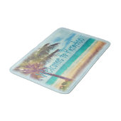 海カスタムビーチパームツリーウォーターカラー絵画ズ バスマット (アングル)