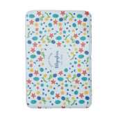 海カスタムファミリーネームビーチハウスシーコラージュ バスマット (正面縦)