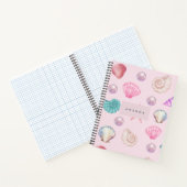 海カスタムモノグラムコースタルシーシェルパールの贈り物 ノートブック (内部)