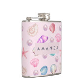 海カスタムモノグラムコースタルシーシェルパールの贈り物 フラスク (右)