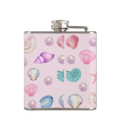 海カスタムモノグラムコースタルシーシェルパールの贈り物 フラスク (裏面)