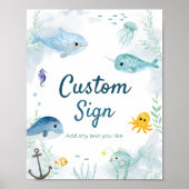 海カスタム下パーティー標識 ポスター (正面)