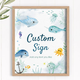 海カスタム下パーティー標識 ポスター