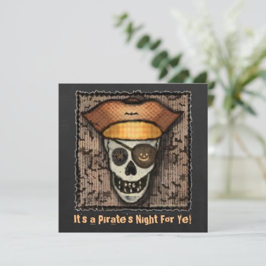 海カスタム賊スカルハローウィンパーティ招待状 招待状 (スタンド正面)