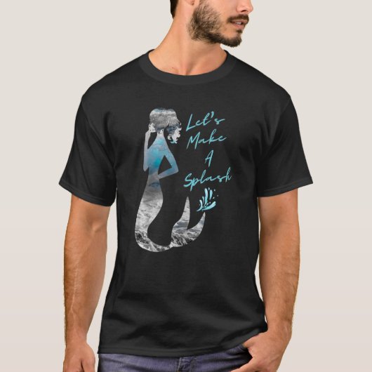 海カッコいいマーメイドが飛び散ろう Tシャツ (正面)