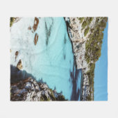 海カッコいい岬 フリースブランケット (正面(横))