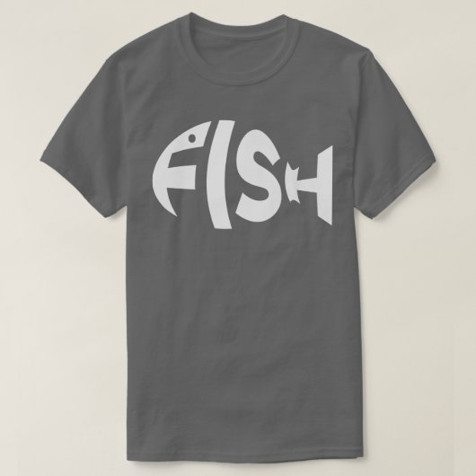 海カッコいい底の魚の骨の骨格 Tシャツ (デザイン正面)