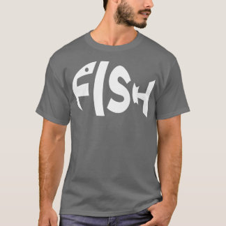 海カッコいい底の魚の骨の骨格 Tシャツ