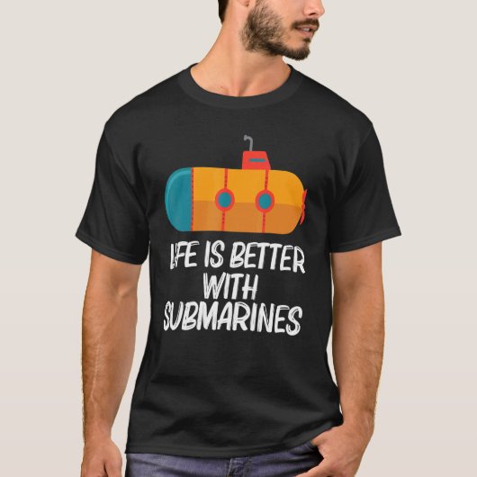 海カッコいい海男性へ退役軍人潜水艦 Tシャツ (正面)