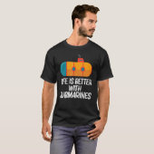 海カッコいい海男性へ退役軍人潜水艦 Tシャツ (正面フル)