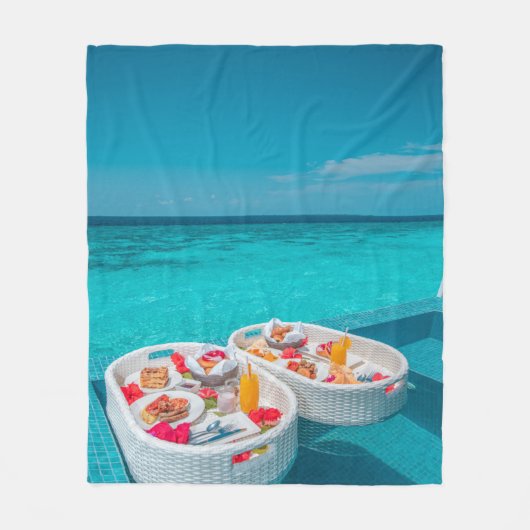 海カッコいい生 フリースブランケット (正面)