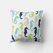 海カッコいい馬の模様 クッション (裏面)