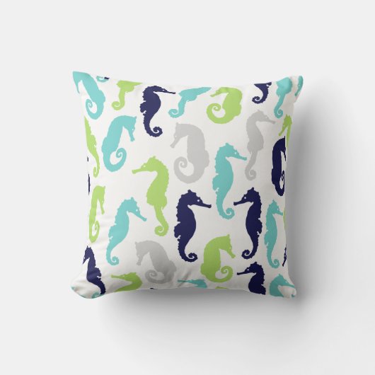 海カッコいい馬の模様 クッション (正面)