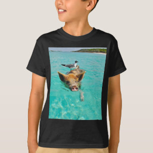 海カモメおよびブタ Tシャツ