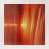 海カラフルでの日の出、劇的な雲。 ジグソーパズル (横)