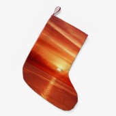 海カラフルでの日の出、劇的な雲。 スモールクリスマスストッキング (正面 (吊り時))