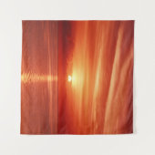 海カラフルでの日の出、劇的な雲。 タペストリー (正面(横))