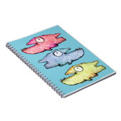 海カラフルで幸せな歯の魚 ノートブック (右側)