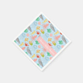 海カラフルのパーティー用品 スタンダードカクテルナプキン (角)