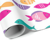 海カラフルの下の魚 ラッピングペーパー (ロールコーナー)