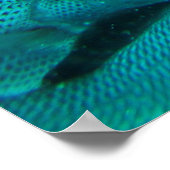 海カラフルの熱帯魚とサンゴ礁 ポスター (角)