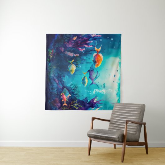 海カラフルの風景の下で タペストリー (インサイチュ(横))