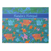 海カラフルの魚のメモカスタム帳またはジョター ノートパッド (正面)