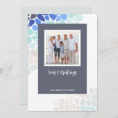 海カラフルガラスのクリスマス写真 シーズンカード (正面/裏面)